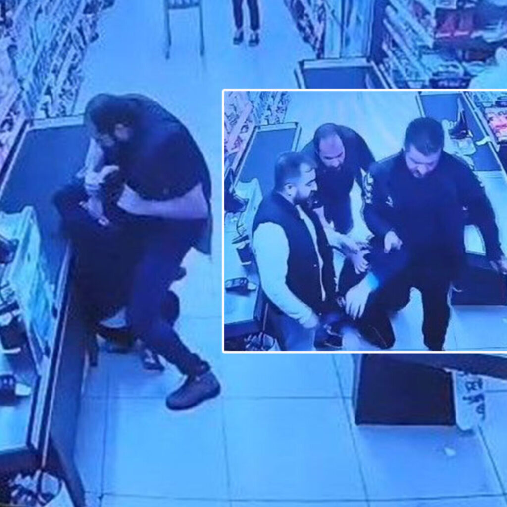 Korkunç olay kamerada! Market çalışanlarına feci darp!