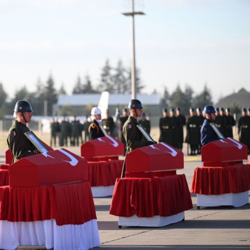 Mürted Hava Üssü’nde şehitlerimizi uğurluyoruz