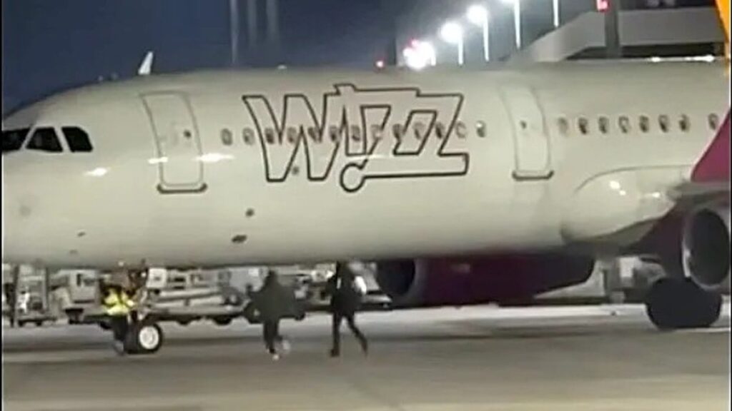 Uçağın arkasından koştular, gözaltına alındılar