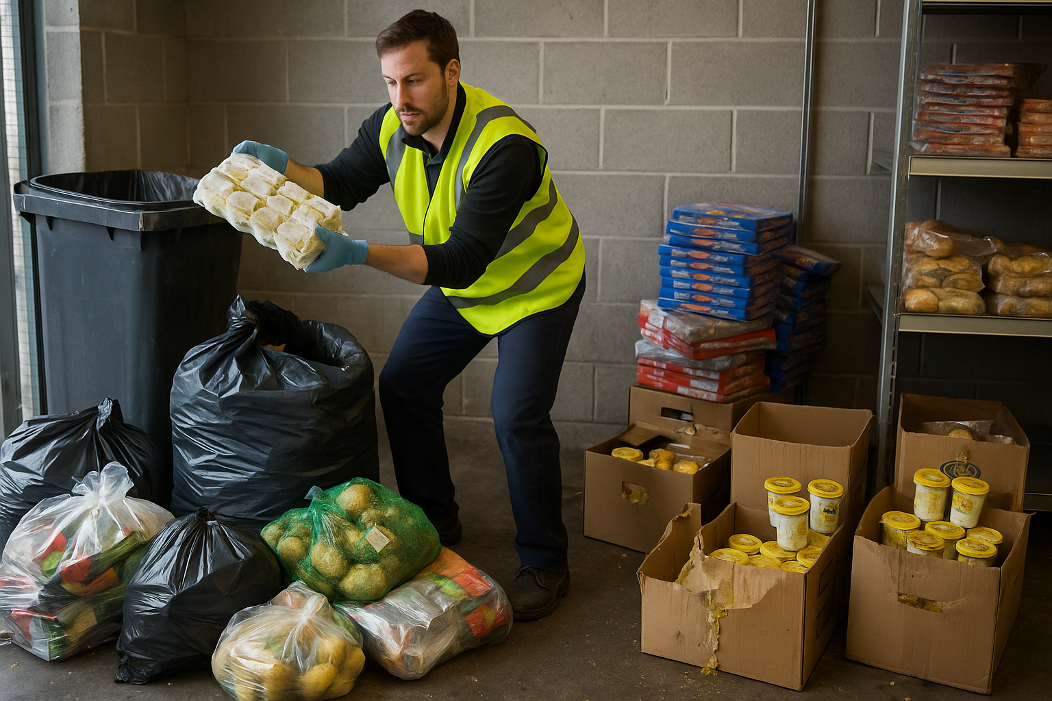 Ünlü marketin içinden 800 kilo bozulmuş gıda ve çöp çıkarıldı