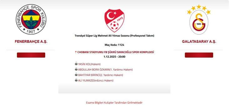 FENERBAHÇE GALATASARAY DERBİ HAKEMİ KİM FB GS Hakemi Kim, Maçı Kim Yönetecek İşte FB GS Derbisi Hakem Kadrosu