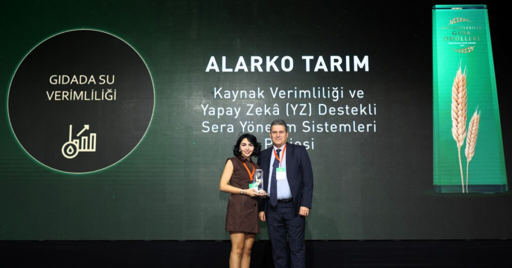 Alarko Tarım Grubu yapay zeka destekli akıllı sera yönetimi projesiyle ödül kazandı