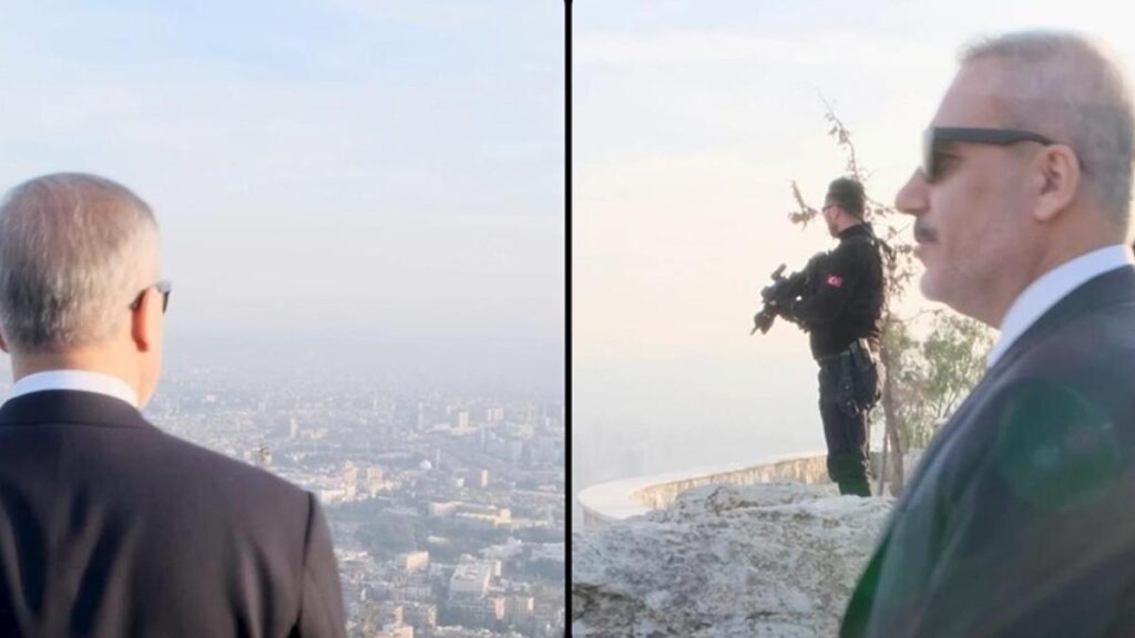 Dışişleri Bakanı Hakan Fidan, Kasyun Dağı’ndan Şam’ı seyretti.