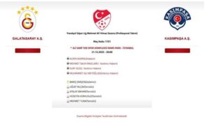 GALATASARAY KASIMPAŞA MAÇ SAATİ VE KANALI: Galatasaray Kasımpaşa Maçı Hangi Kanalda, Saat Kaçta?