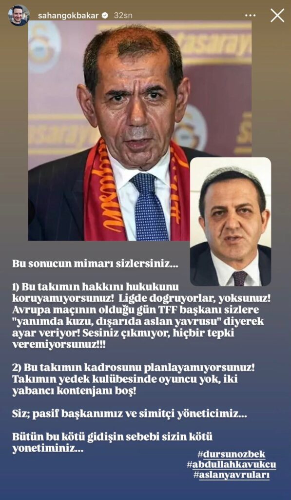 Galatasaray kaybetti Şahan Gökbakar küplere bindi