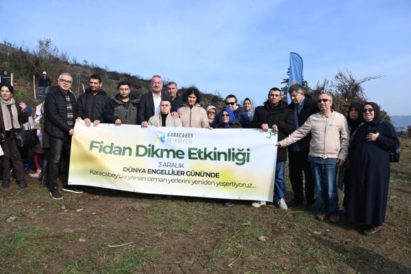 KARACABEY’DE YANGIN SONRASI İLK FİDANLAR TOPRAKLA BULUŞTU