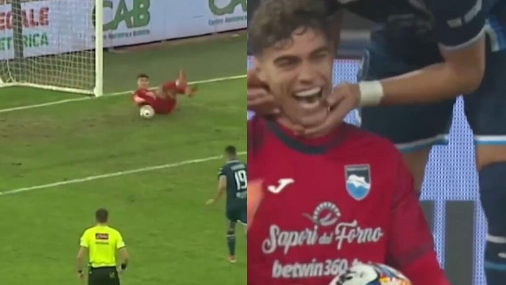 Kalecinin hareketinden sonra yıldız futbolcu dudağından öptü! Tüm stad şoke oldu