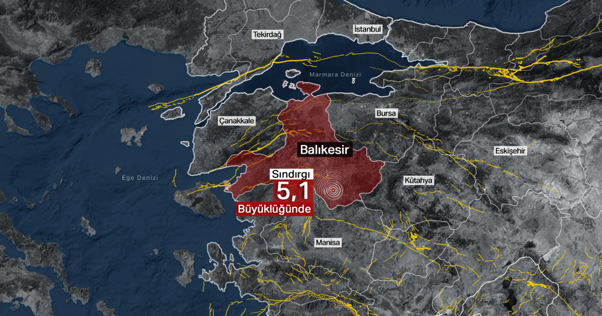 Balıkesir Sındırgı’da 5,1 büyüklüğünde deprem oldu