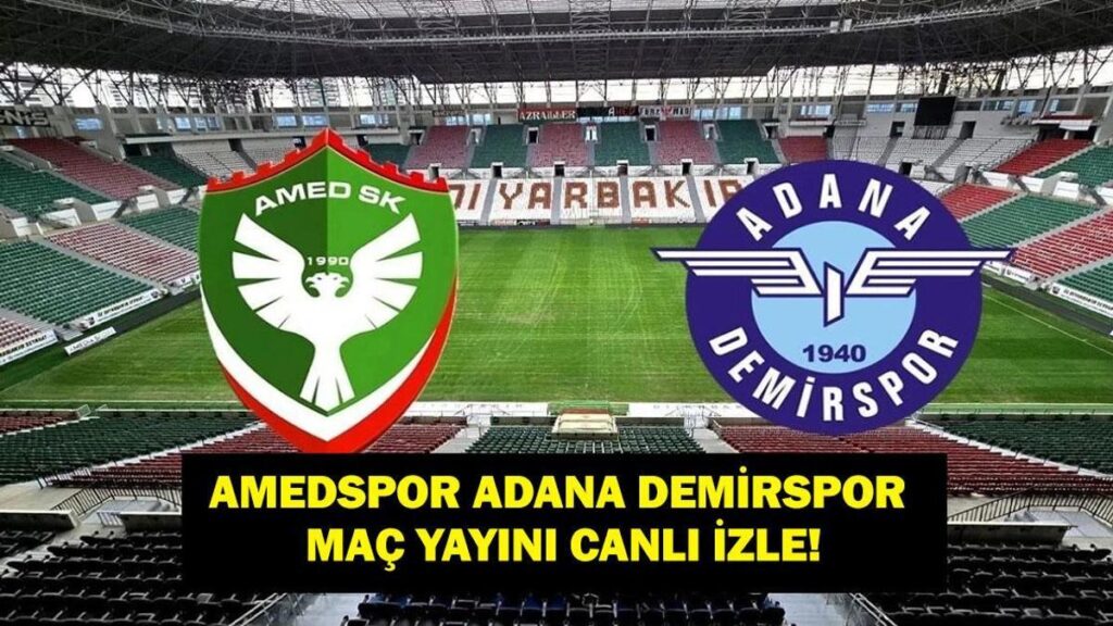 AMEDSPOR ADANA DEMİRSPOR MAÇI CANLI İZLE: Trendyol 1. Lig Amedspor Adana Demirspor Maçı Hangi Kanalda, Saat Kaçta? İşte Maç Yayın Ekranı…