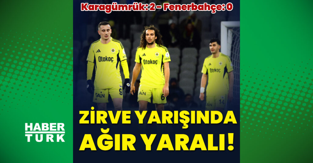 Fenerbahçe zirve yarışında ağır yaralı!