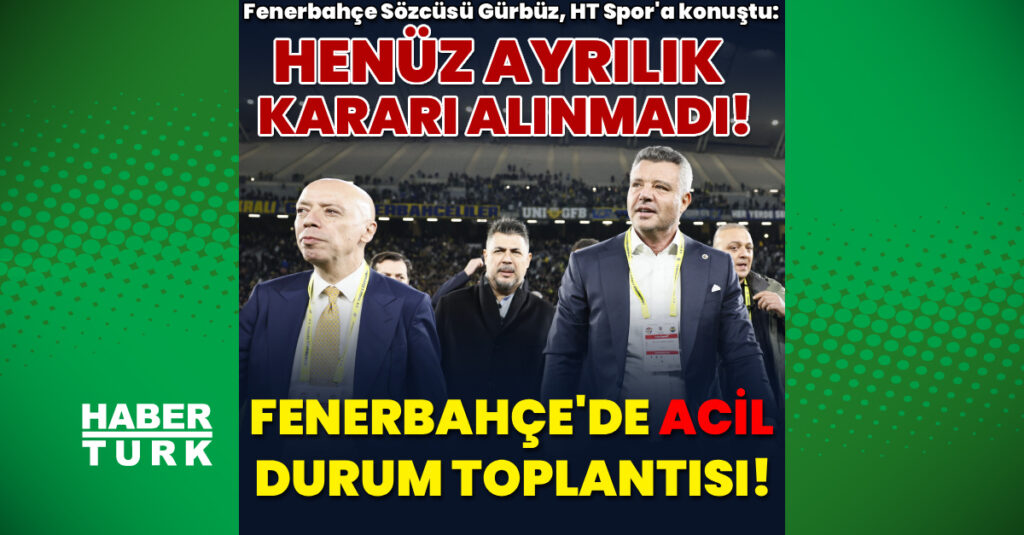 Fenerbahçe acil durum toplantısı!