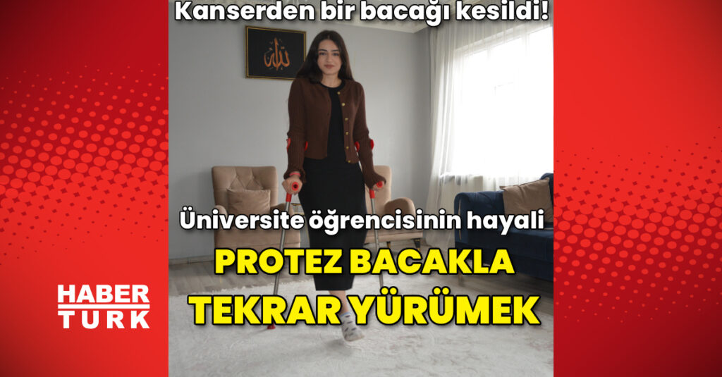 Kanserden bir bacağı kesildi! Hayali protez bacakla tekrar yürümek