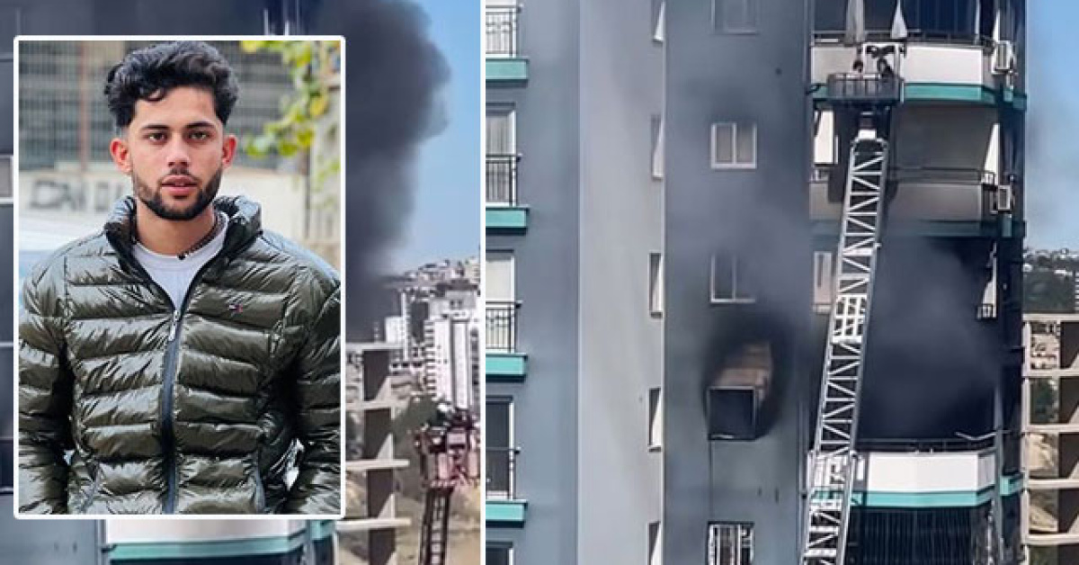 Alevler yükseldi! Baba ile kızı 13. katta mahsur kaldı! Kahraman işçi!