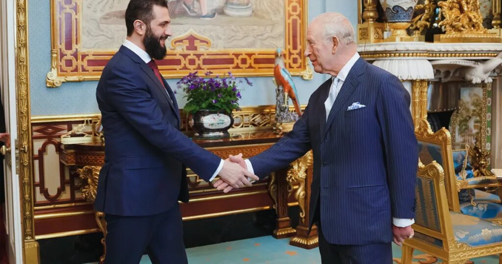 Suriye lideri Şara Kral Charles ile görüştü